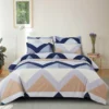 Blue With Multi color Bedsheet