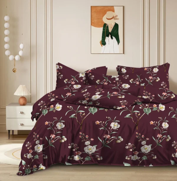 Velvet-wine-colour-Bedsheet