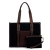 Women's Western Casual Solid Zip Tote Bag